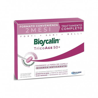 Bioscalin TricoAge 50+ 60 comprimidos Complemento alimenticio que favorece la fuerza del cabello