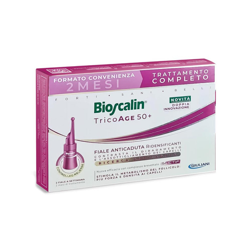 Bioscalin TricoAGE 50+ Antiedad anticaída 16 viales