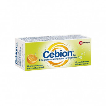 Cebion senza zucchero 10 compresse effervescenti Integratore alimentare di Vitamina C