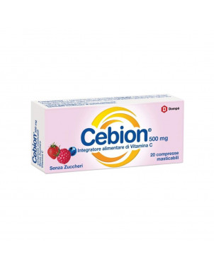 Cebion 500 mg sin azúcar 20 comprimidos masticables Complemento alimenticio de vitamina C