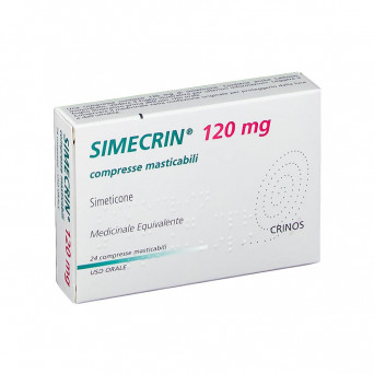 Simecrin 120 mg 24 compresse Favorisce l'eliminazione dei gas che si formano nello stomaco e nell'intestino