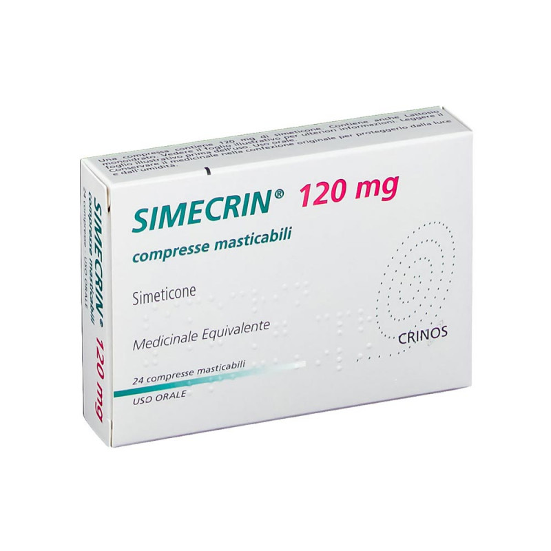 Simecrin 120 mg 24 chewable tablets