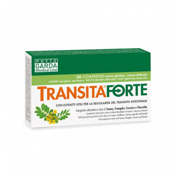 Transita Forte 30 Tabletten Mit Extrakten, die für die Regelmäßigkeit der Darmpassage nützlich sind