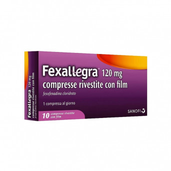 Fexallegra 120 mg 10 tablets Counteracts allergy symptoms such as nasal itching