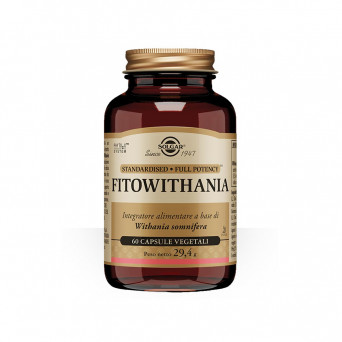 Fitowithania 60 cápsulas vegetales Complemento alimenticio indicado para contrarrestar el cansancio físico y mental