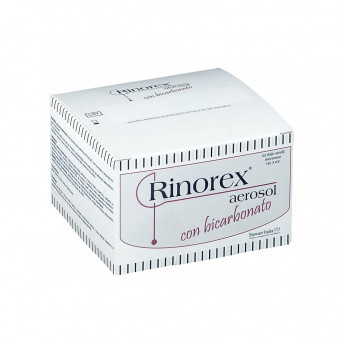 Rinorex aérosol bicarbonate 25 flacons Solution stérile adaptée au dégagement du nez