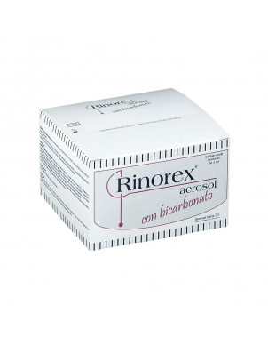 Rinorex aérosol bicarbonate 25 flacons Solution stérile adaptée au dégagement du nez