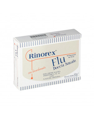 Rinorex flu doccia nasale 10 flaconcini Soluzione salina ipertonica aiuta a tenere il naso libero