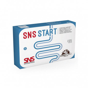 SNS Start 8 capsules food supplement useful for promoting the balance of intestinal bacterial flora