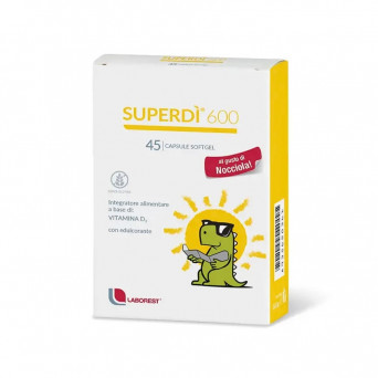 Superdì 600 45 capsules Food supplement based on vitamin D3 suitable for children