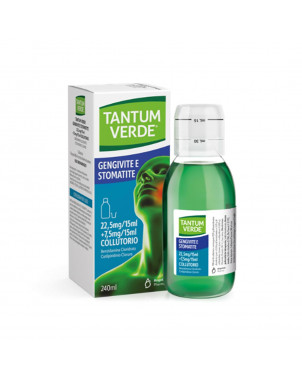 Tantum verde bocca bain de bouche 240 ml Indiqué dans les irritations de la bouche et des gencives