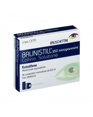 Brunistill eye drops 20 vials Indicated to treat the ocular symptoms of seasonal allergic conjunctivitis