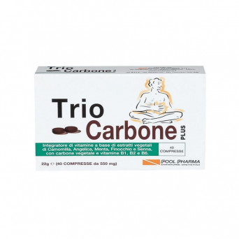 Triocarbone plus 40 compresse Integratore alimentare che elimina i gas intestinali