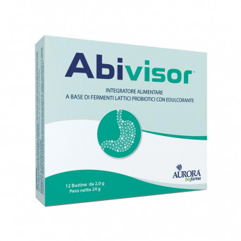 Abivisor 12 bustine Integratore alimentare a base di fermenti lattici probiotici