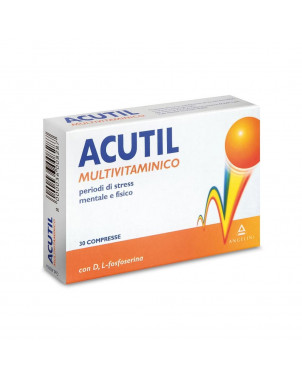 Acutil multivitaminico Integratore alimentare che contribuisce alla riduzione della stanchezza e affaticamento