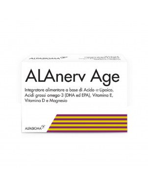 ALAnerv Age 20 capsules Contributes to the maintenance of normal brain and heart function