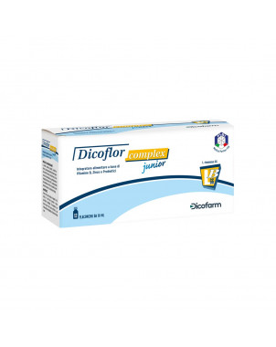 Dicoflor complex junior 12 flaconcini Integratore alimentare a base di probiotici, Vitamine B e Zinco