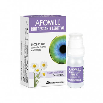 Afomill rinfrescante lenitivo 10 ml Gocce oculari rinfrescanti per occhi stanchi e stressati