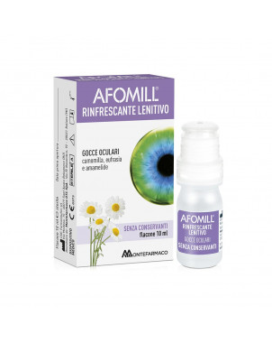 Afomill rinfrescante lenitivo 10 ml Gocce oculari rinfrescanti per occhi stanchi e stressati