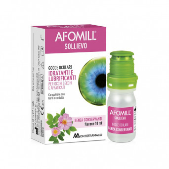 Afomill sollievo 10 ml Gocce oculari lubrificanti e rinfrescanti per la secchezza oculare