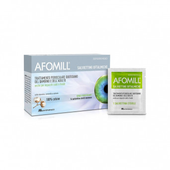 Afomill lingettes ophtalmiques 14 pièces Traitement périoculaire quotidien pour enfants et adultes