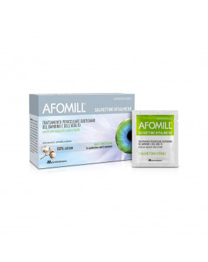 Afomill lingettes ophtalmiques 14 pièces Traitement périoculaire quotidien pour enfants et adultes