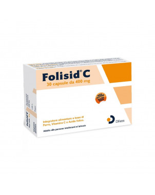 Folisid C 30 capsule Integratore alimentare di ferro, vitamina C e acido folico.