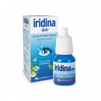 Iridina Due collirio 10 ml Utilizzato per il trattamento di irritazioni, bruciori, arrossamento dell'occhio