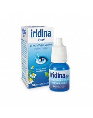 Iridina Due collirio 10 ml Utilizzato per il trattamento di irritazioni, bruciori, arrossamento dell'occhio