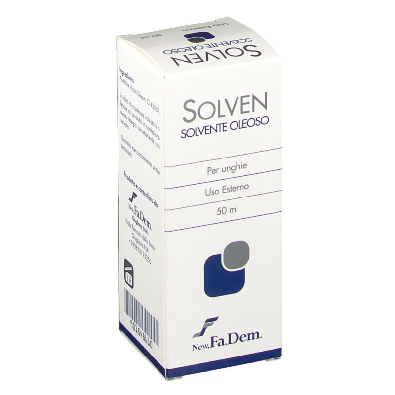 Solven Acetone oleoso per unghie con astuccio 50 ml