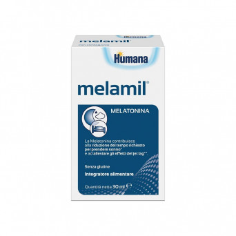 Melamil 30 ml Humana la melatonina contribuisce alla riduzione del tempo richiesto per prendere sonno