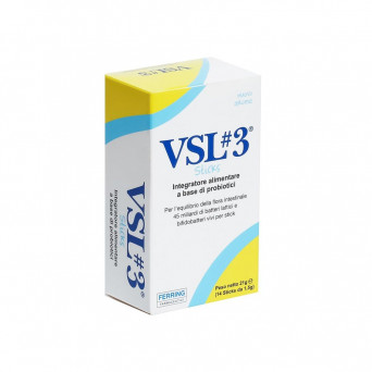 VSL3 14 stick Integratore alimentare a base di probiotici, per l'equilibrio della flora intestinale.