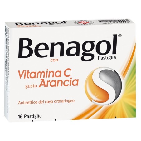 Benagol
vitamina C
2,4-diclorobenzil alcool + amilmetacresolo + sodio ascorbato + acido ascorbico