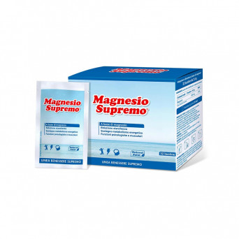 Magnesio Supremo 32 Bustine Riduzione stanchezza • sostiene metabolismo energetico • funzioni psicologiche e muscolari