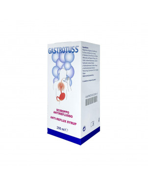 Sirop anti-reflux Gastrotuss 200 ml pour le traitement du reflux gastro-œsophagien et/ou pharyngolaryngé