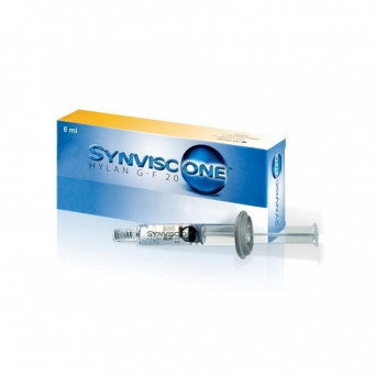 Synvisc one hylan G-F 20 6 ml used for the treatment of arthrosis and bad posture