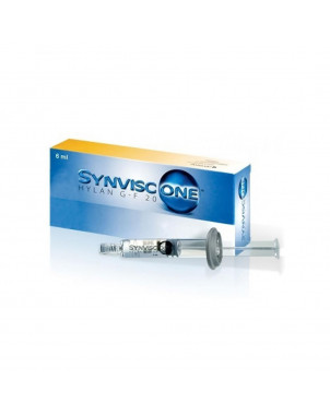 Synvisc one hylan G-F 20 6 ml used for the treatment of arthrosis and bad posture