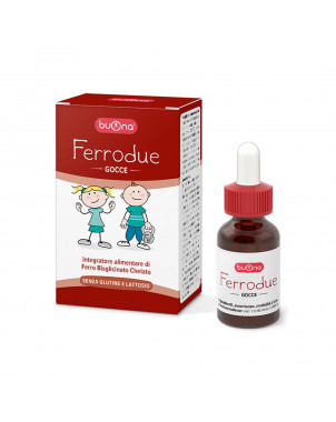 Ferrodue gocce 15 ml integratore alimentare di ferro bisglicinato chelato in gocce per bambini