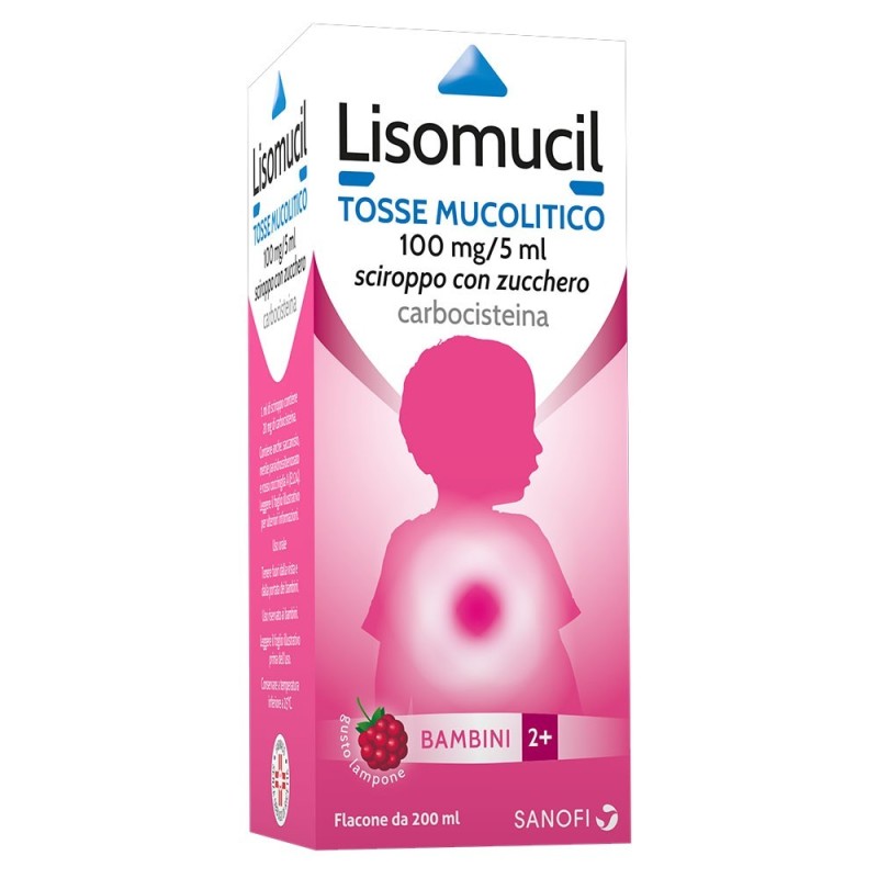 Lisomucil tosse sciroppo mucolitico 2% bambino flacone da 200 ml