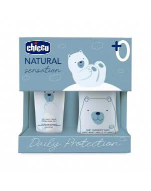 Chicco Natural Sensation Badeshampoo + beruhigende Paste im Box-Set