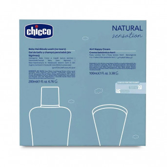 Chicco Natural Sensation Badeshampoo + beruhigende Paste im Box-Set