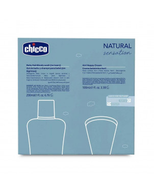 Chicco Natural Sensation Coffret Shampoing + Pâte Apaisante pour le Bain