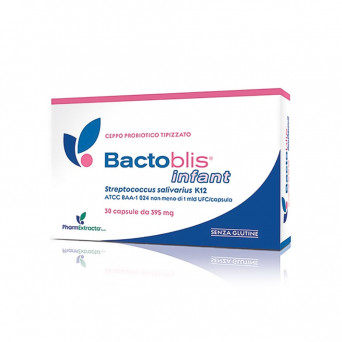 Bactoblis Infant 30 cápsulas que se pueden abrir útiles para favorecer el equilibrio de la flora bacteriana en el niño