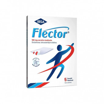 Flector 5 cerotti medicati 180 mg ad azione analgesica e antinfiammatoria