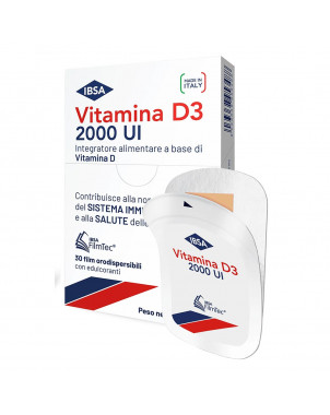 IBSA Vitamin D3 2000 IU contributes to the normal function of the immune system and to healthy bones