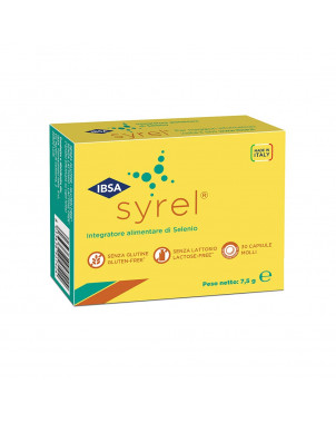 Syrel 30 cápsulas blandas complemento alimenticio indicado para regular el normal funcionamiento del tiroides.