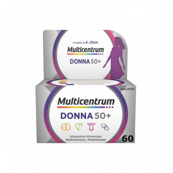 Multicentrum Donna 50+ 60 compresse Integratore alimentare multivitaminico - multiminerale, completo da A a Zinco