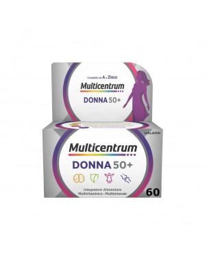 Multicentrum Donna 50+ 60 compresse Integratore alimentare multivitaminico - multiminerale, completo da A a Zinco