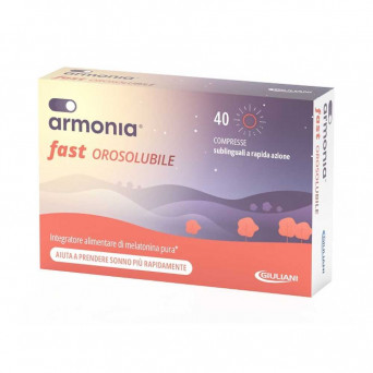 Armonia fast orosolubile 40 compresse Per un rapido addormentamento con melatonina di purezza certificata