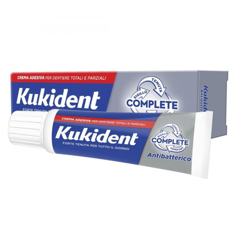 Kukident complete antibatterico adesivo protesi dentali Tubo da 47 g